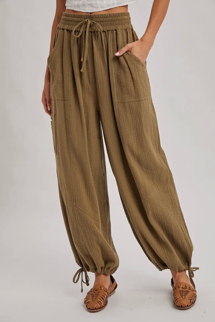 Boho drawstring pant