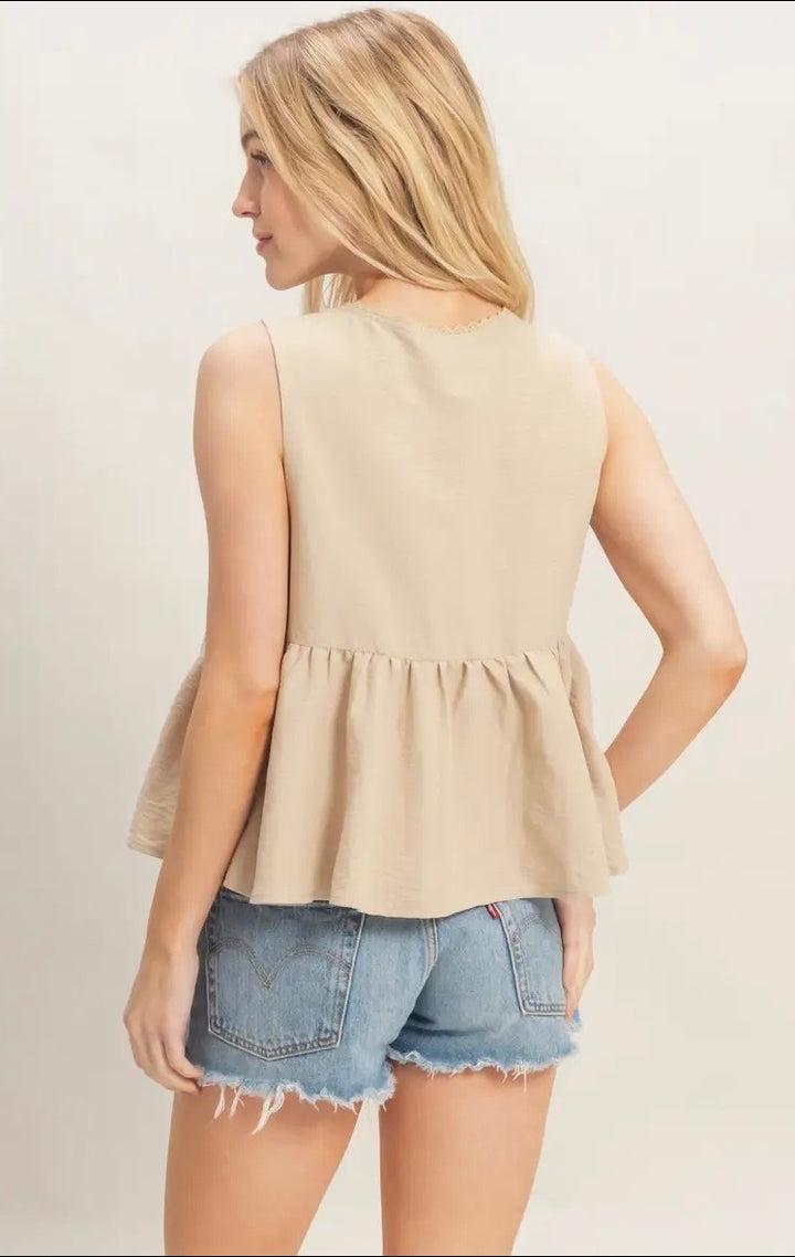 Lacey tie top