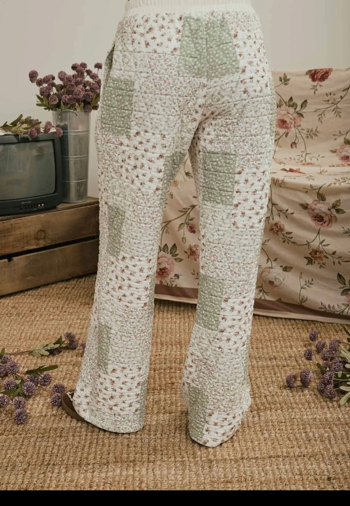 Sage Patchwork Joggers