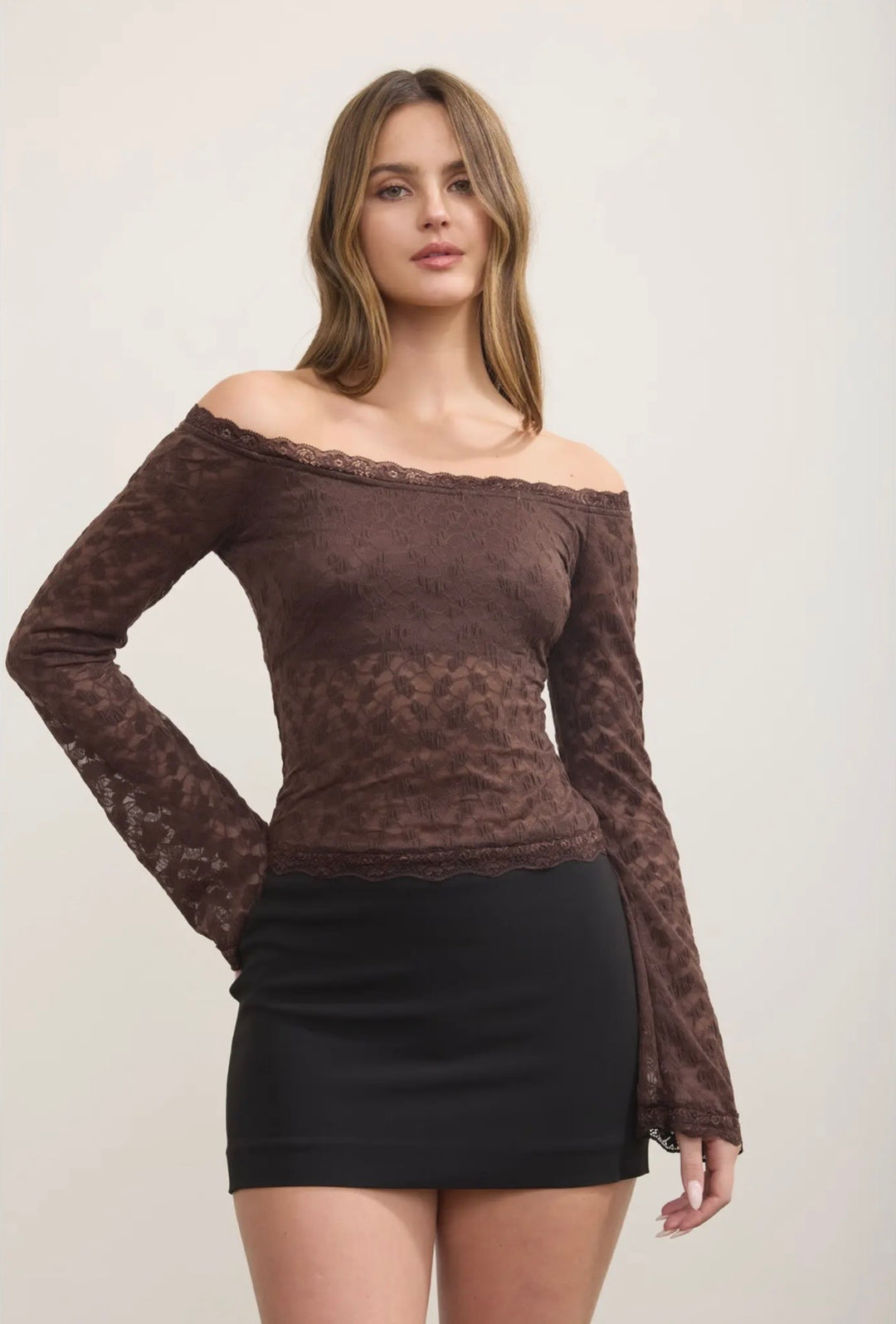Chocolate Lace Top
