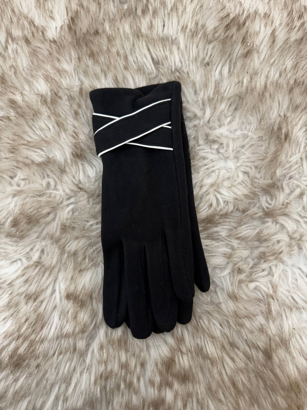 Black & White Wrap Gloves