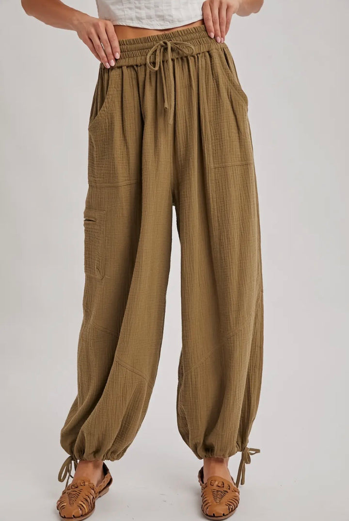Boho drawstring pant