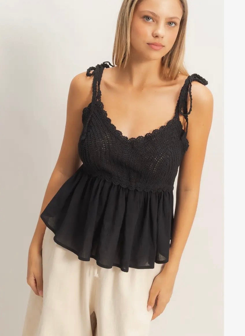 Crochet peplum top