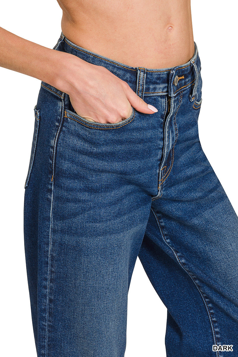 Dark Wash Straight Leg Jeans