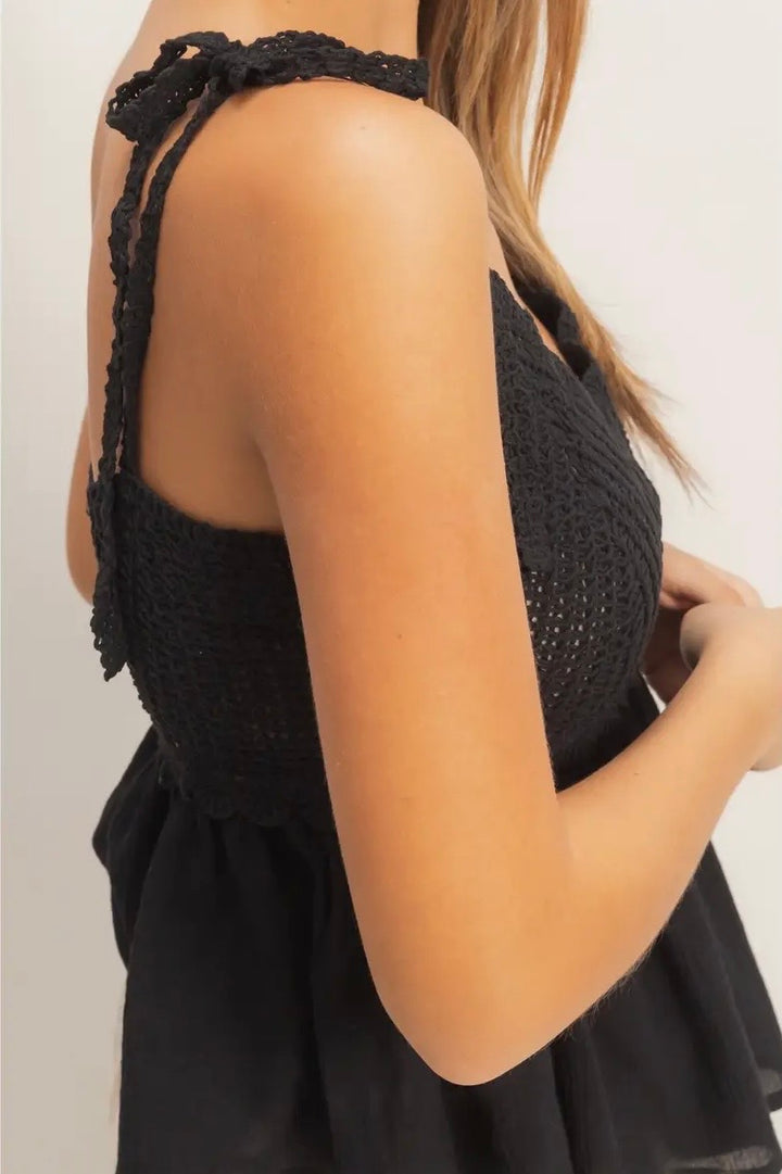 Crochet peplum top