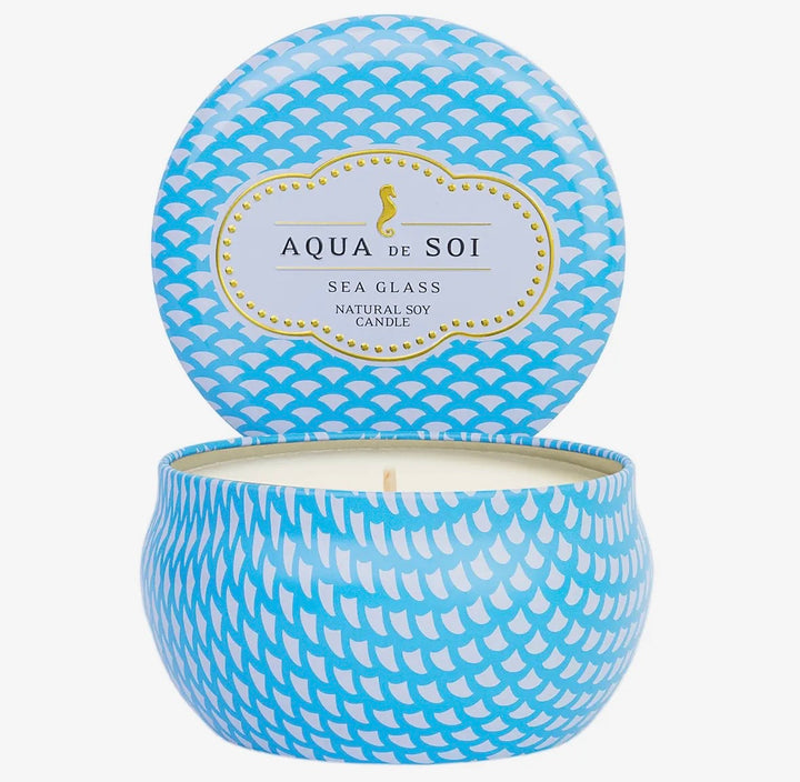 Sea Glass Tin Candle