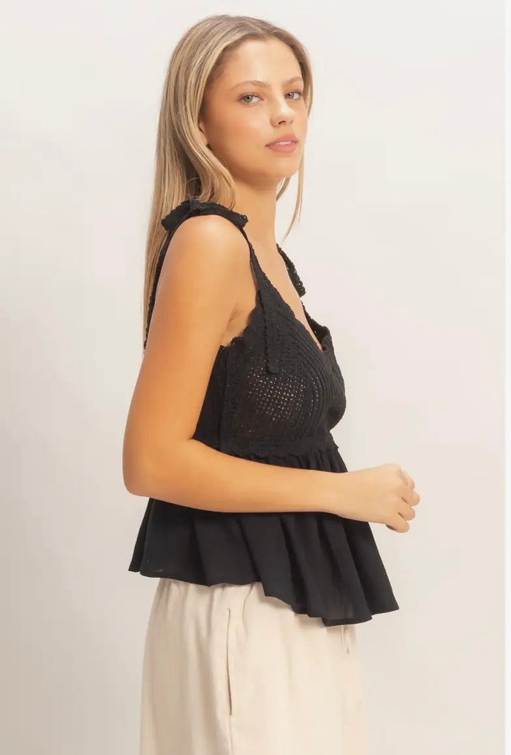 Crochet peplum top