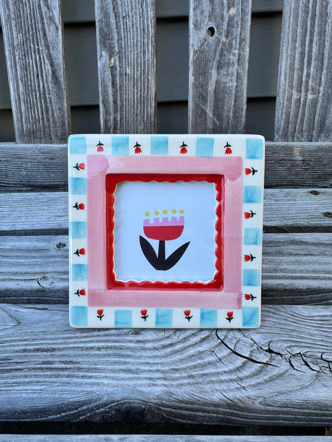 Ceramic Photo Frame - Flower