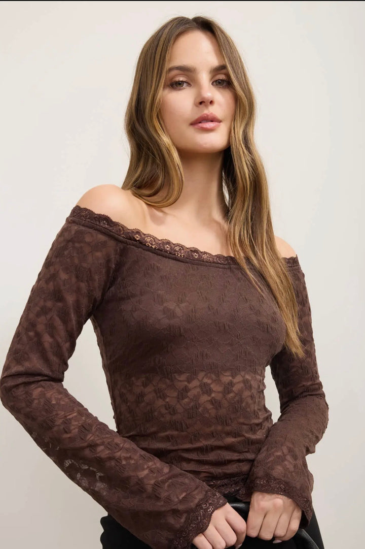 Chocolate Lace Top