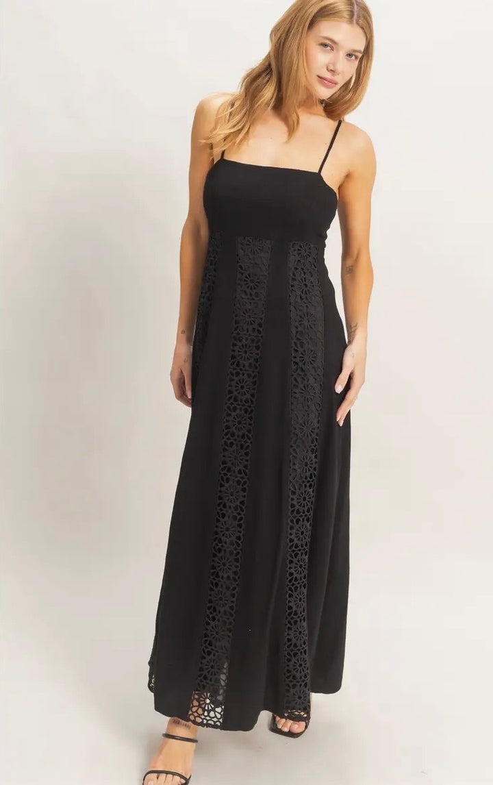 Noir Woven Maxi Dress