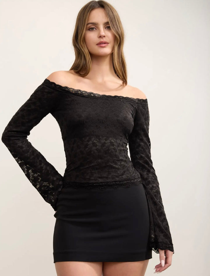 Scalloped Lace Top