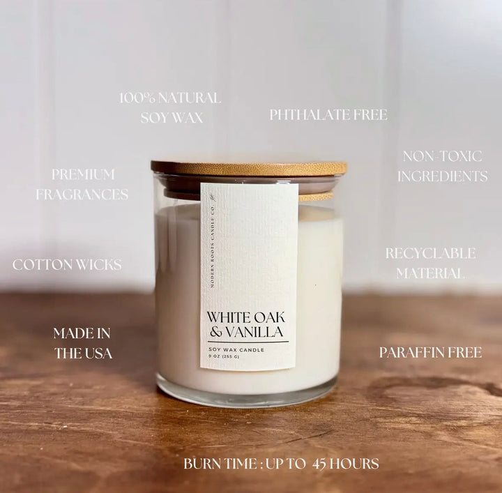 White Oak & Vanilla Candle