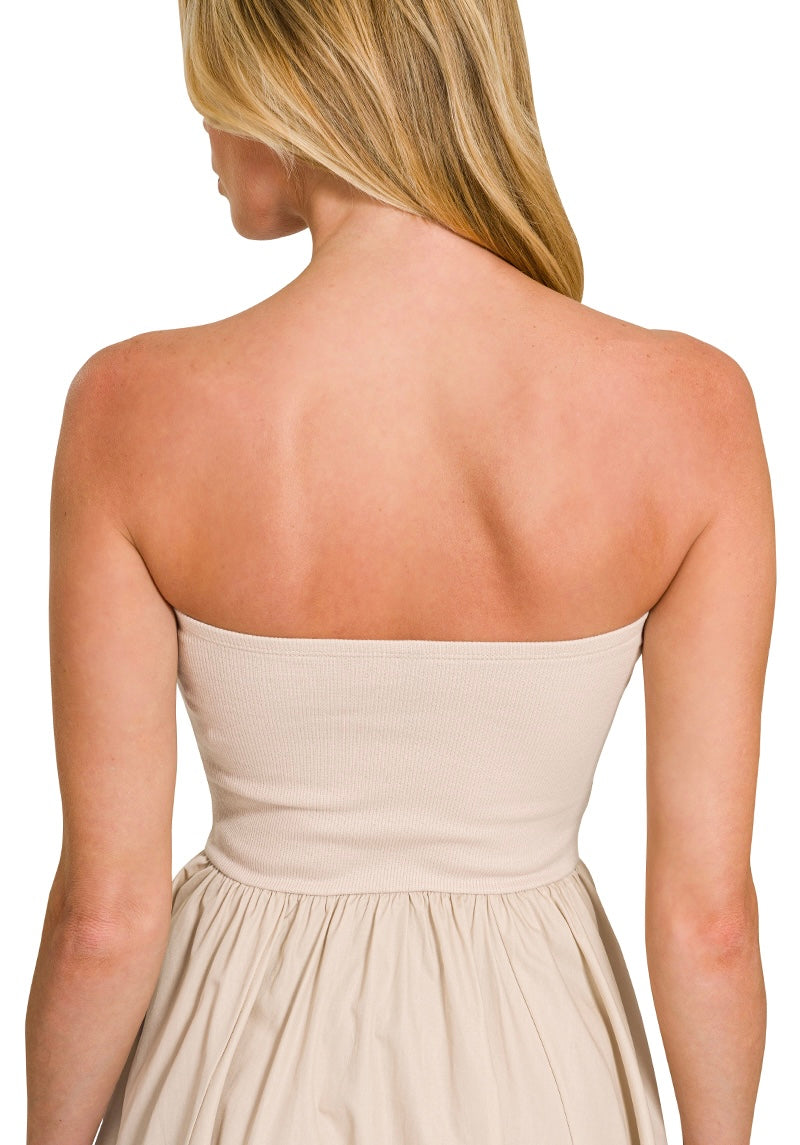 Beige Tube Dress