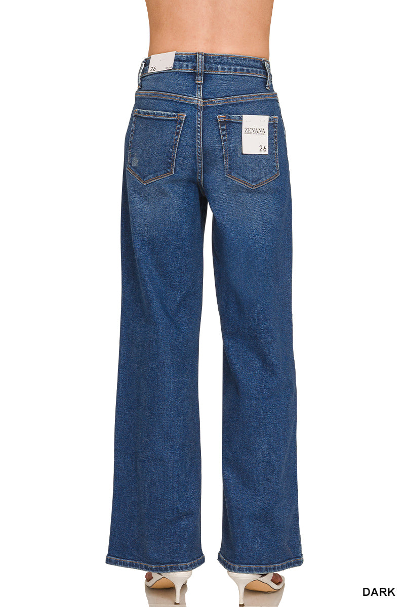 Dark Wash Straight Leg Jeans