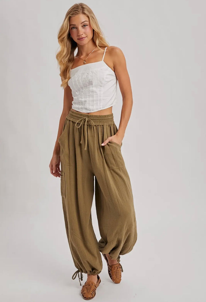 Boho drawstring pant