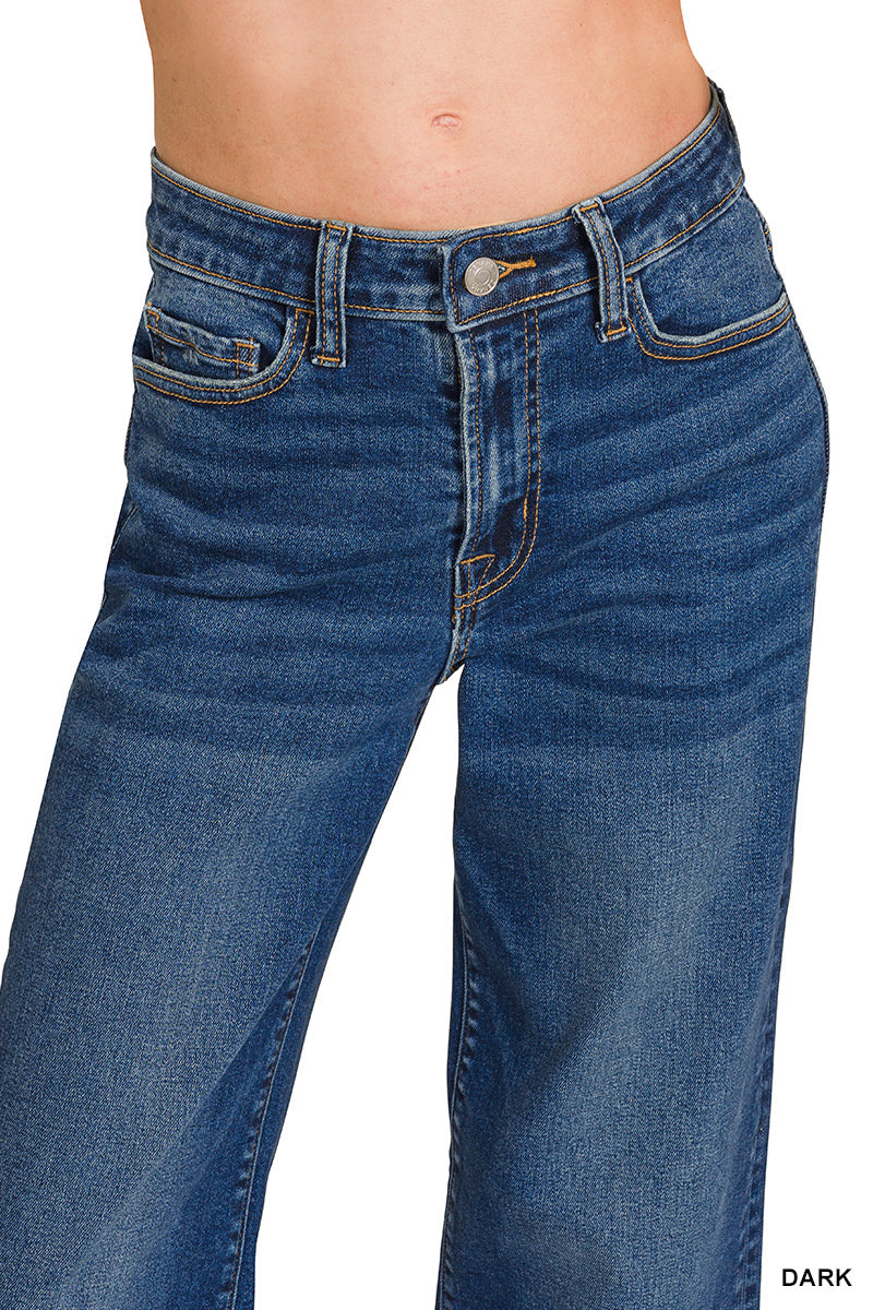 Dark Wash Straight Leg Jeans