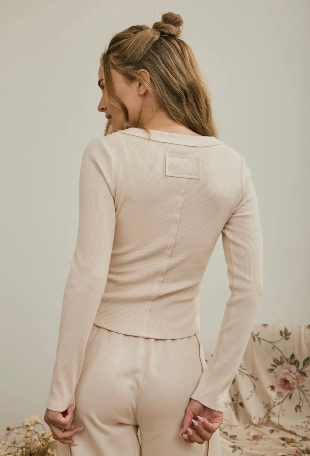 Beige Henley