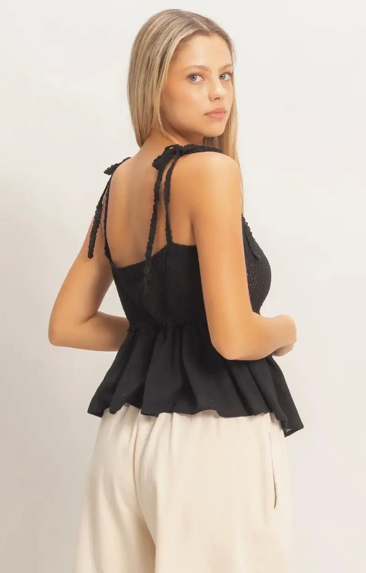 Crochet peplum top