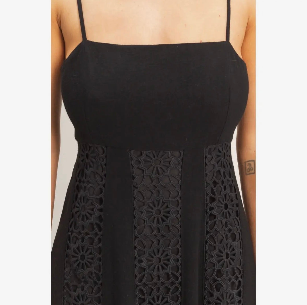 Noir Woven Maxi Dress