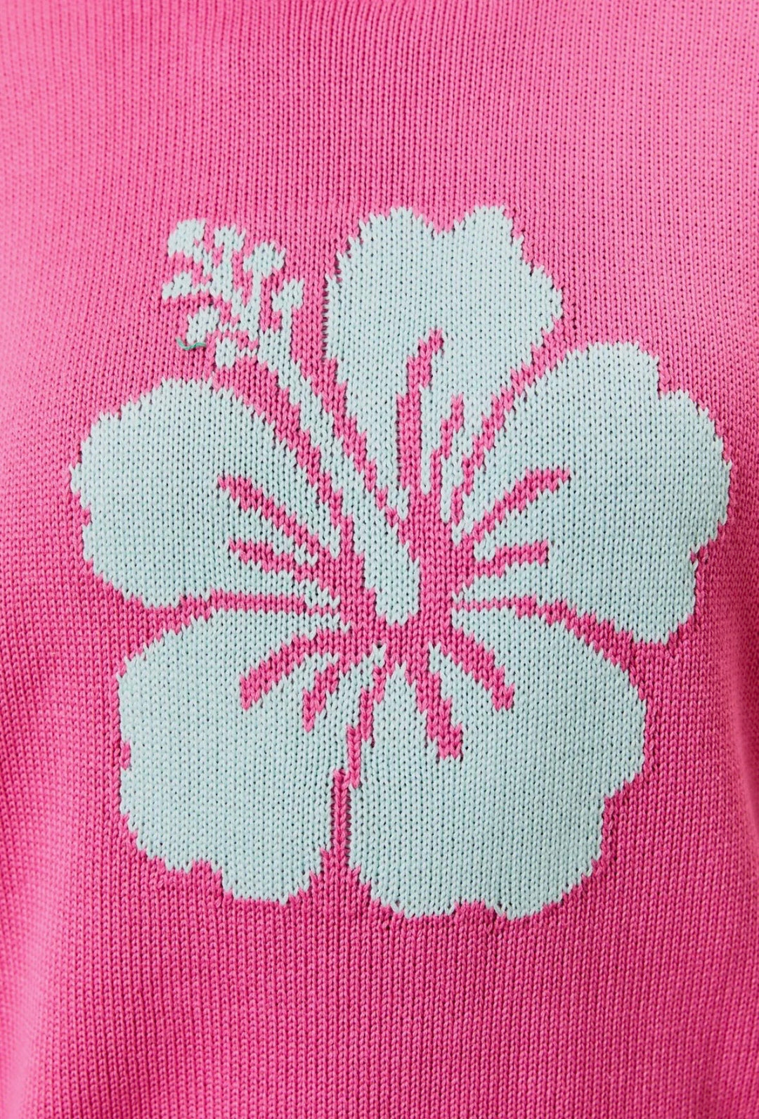 Pink Hibiscus Sweater