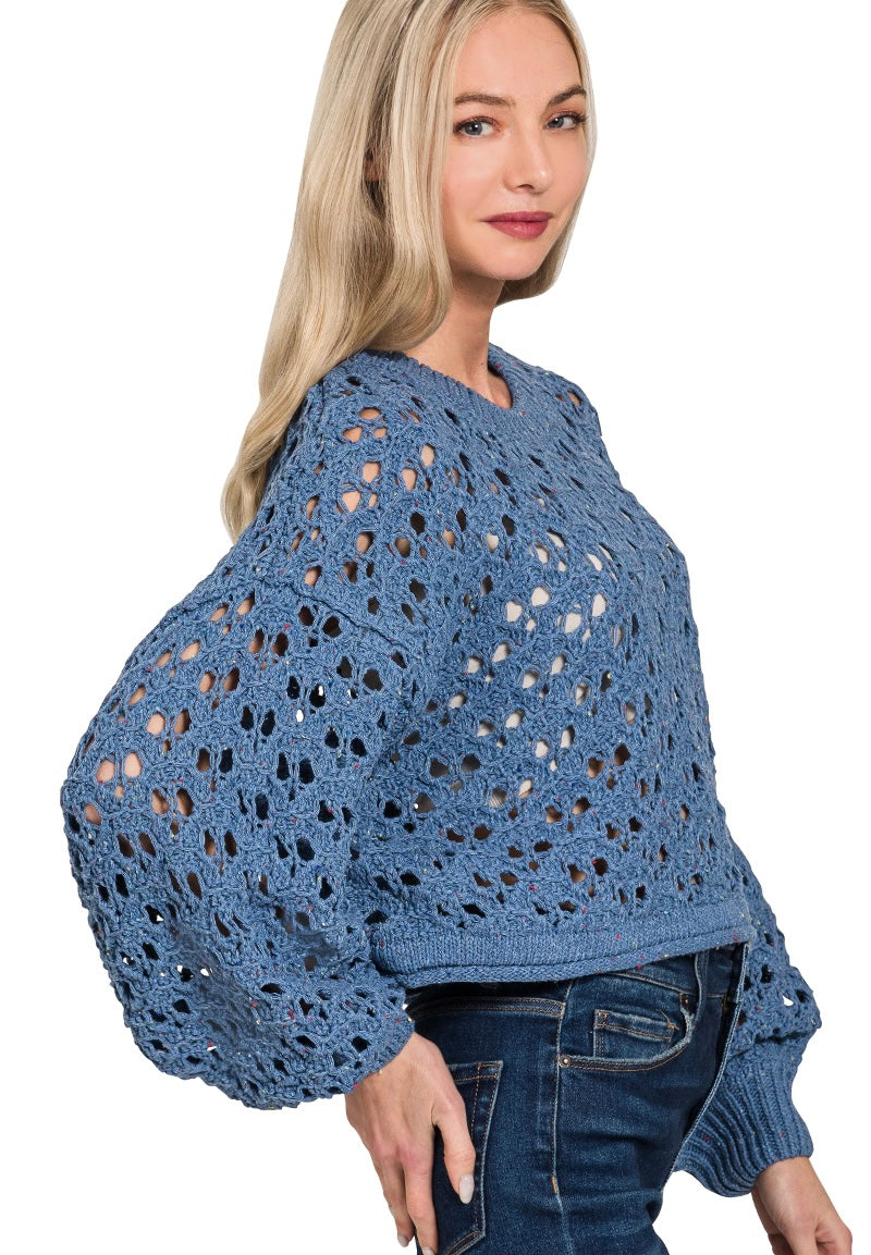 Boho Crochet Sweater