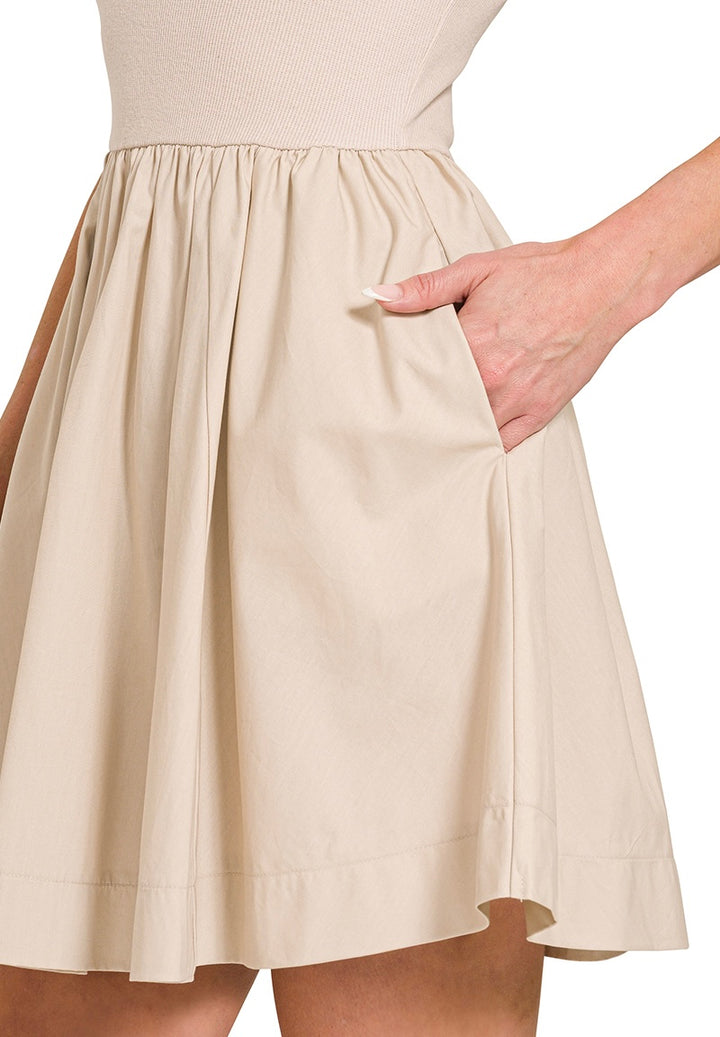 Beige Tube Dress