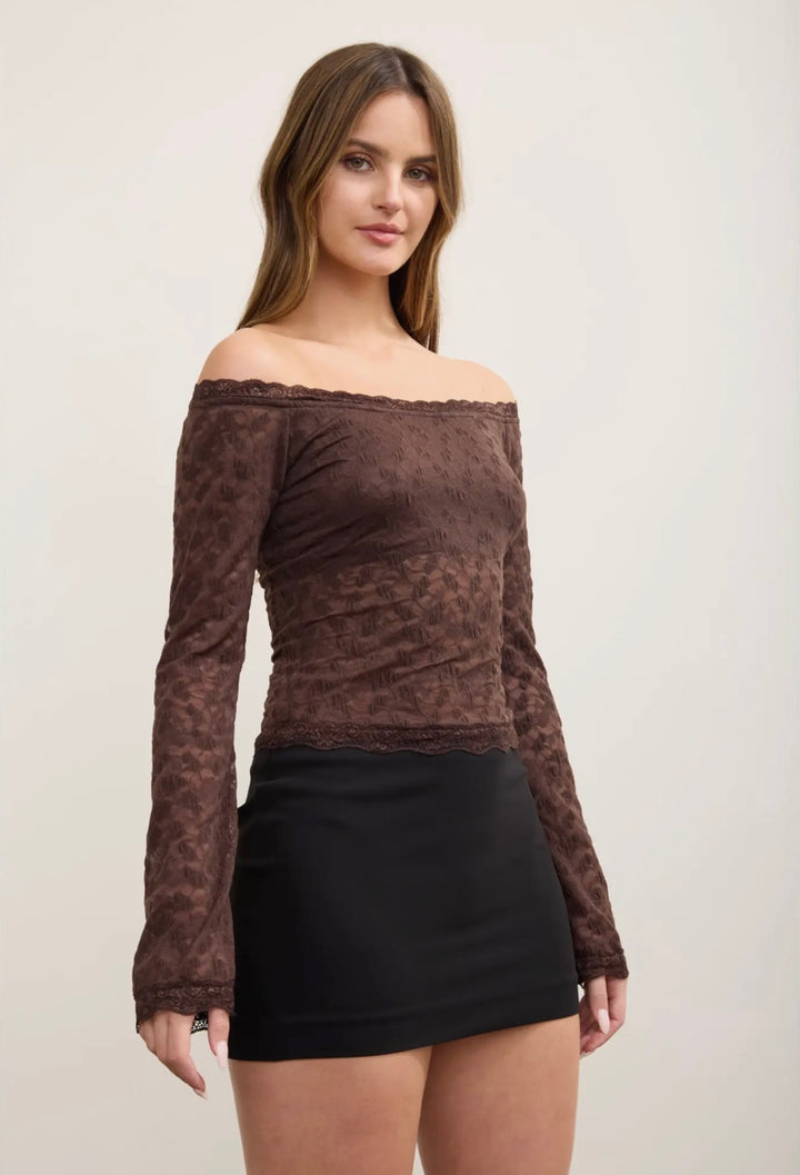 Chocolate Lace Top