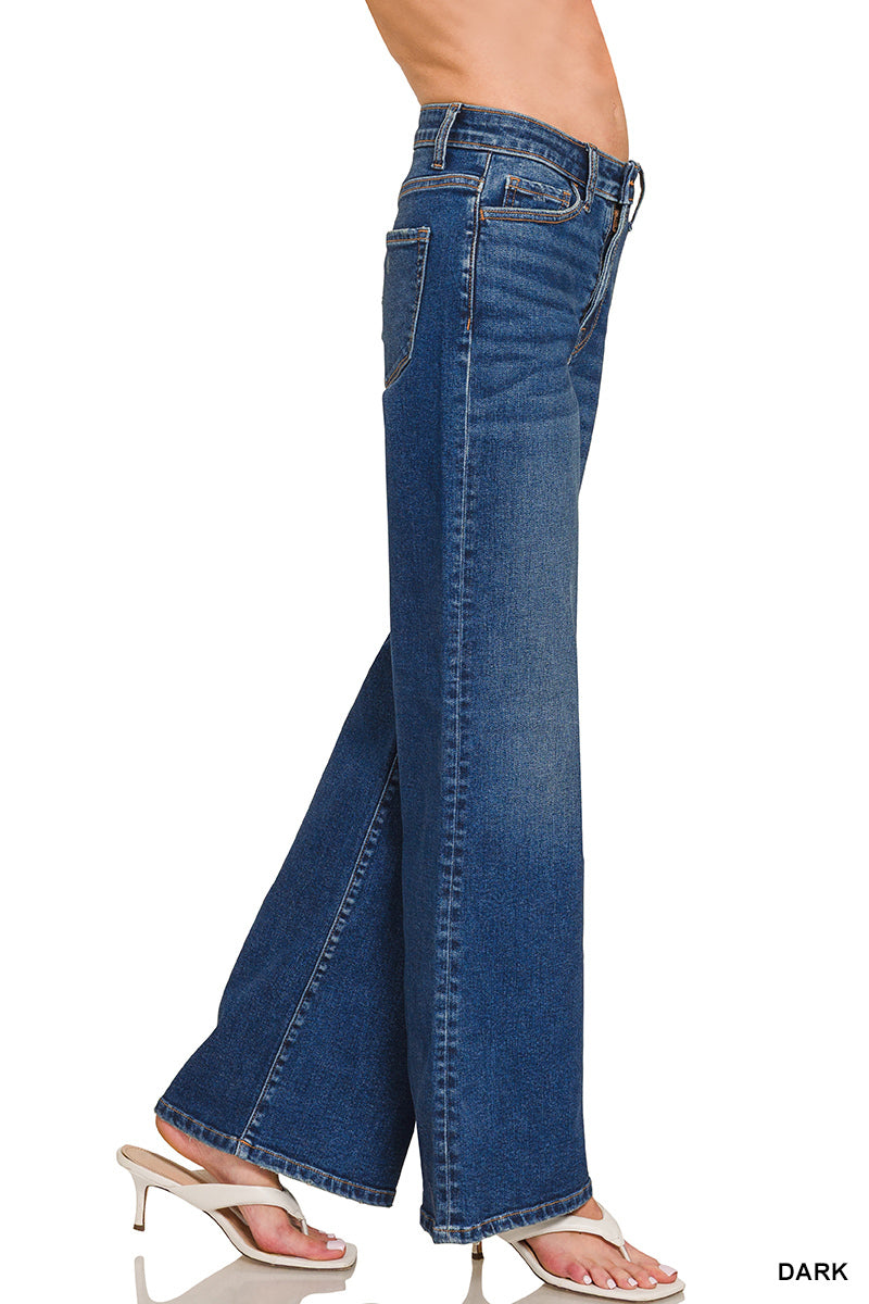 Dark Wash Straight Leg Jeans