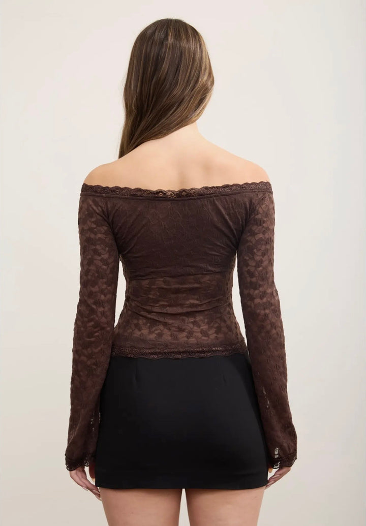 Chocolate Lace Top