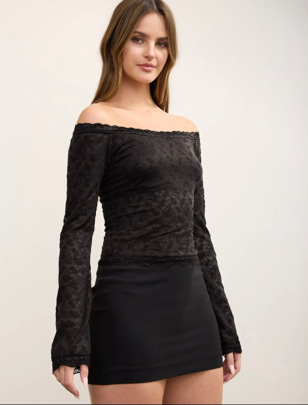 Scalloped Lace Top