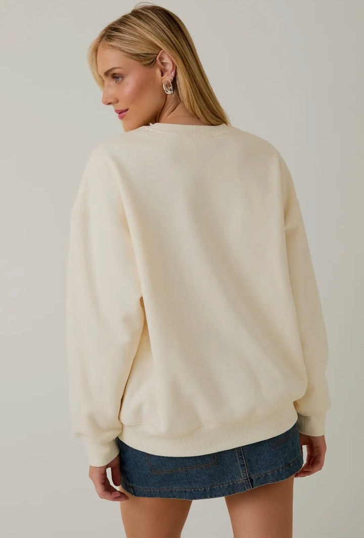 Cozy Fall Embroidered Crew