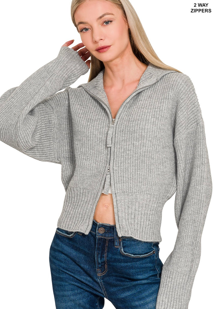 Double Zip Sweater