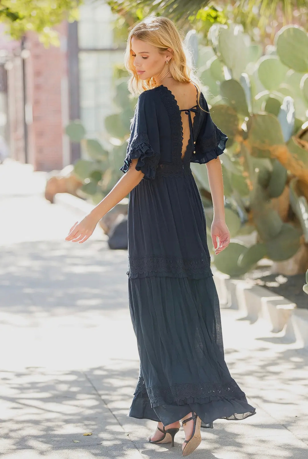 Lace Trim Maxi
