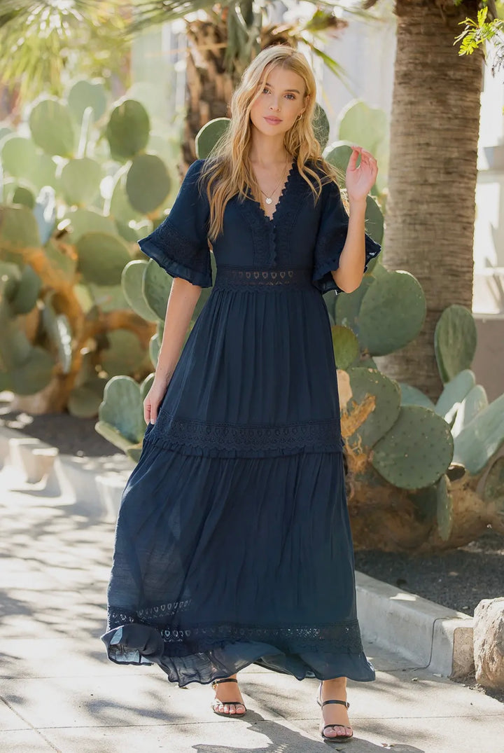 Lace Trim Maxi