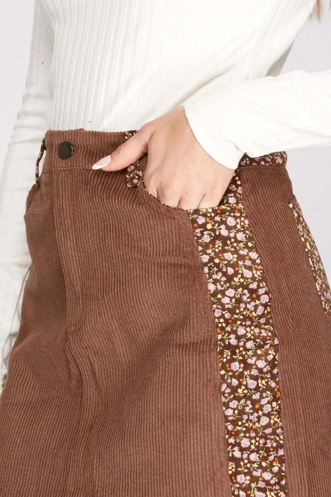 Mocha Floral Skirt