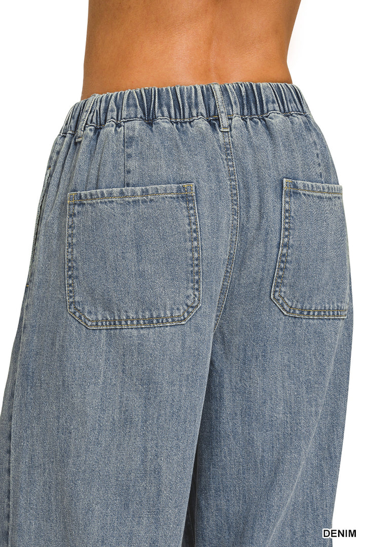 Boho Wide Leg Denim Pant
